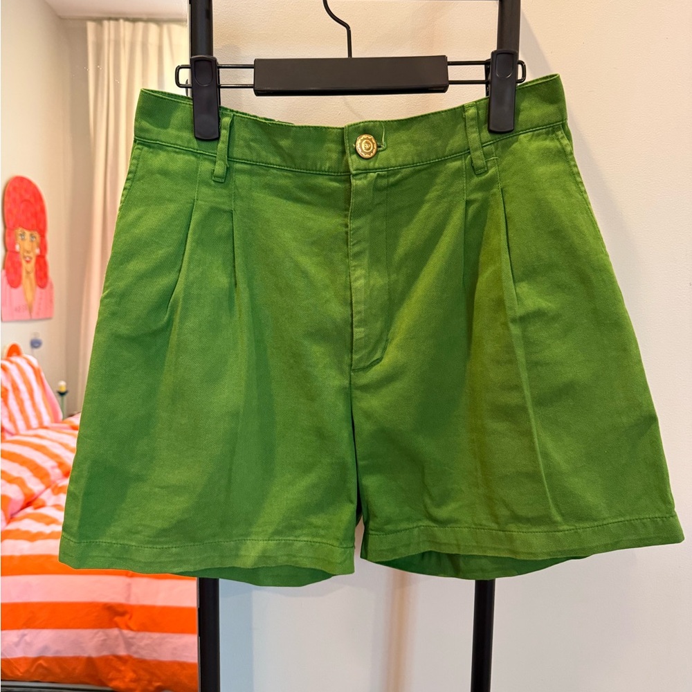 Big Bud Press Green Trouser Shorts